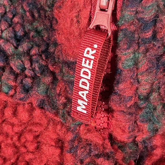 New Damson Madder Ingrid Borg Jacket Women 10 Red Check Ribbon Quilt Preppy Coat - Picture 12 of 16